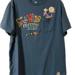 Disney Epcot 2020 Food & Wine Festival T-Shirt Sz Large Purple Dragon